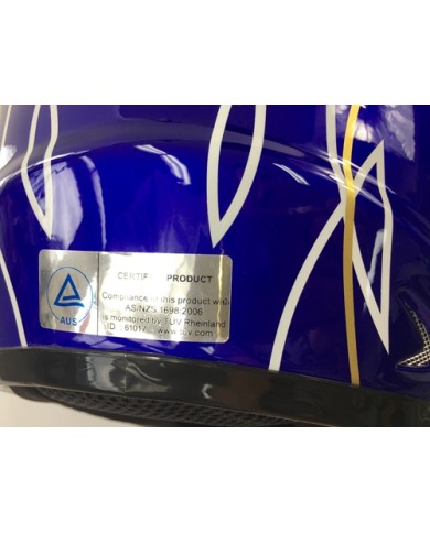 BLUE HELMET ADULT MOTOR BIKE QUAD ATV KART BUGGY AUSTRALIAN STANDARD OFFROAD