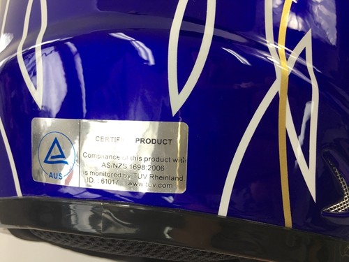 BLUE HELMET ADULT MOTOR BIKE QUAD ATV KART BUGGY AUSTRALIAN STANDARD OFFROAD