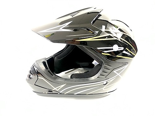 BLACK HELMET KIDS MOTOR BIKE QUAD ATV KART BUGGY AUSTRALIAN STANDARD OFFROAD