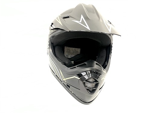 BLACK HELMET KIDS MOTOR BIKE QUAD ATV KART BUGGY AUSTRALIAN STANDARD OFFROAD