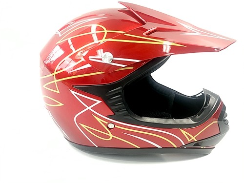 RED HELMET KIDS MOTOR BIKE QUAD ATV KART BUGGY AUSTRALIAN STANDARD OFFROAD