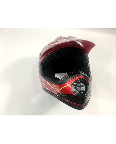 RED HELMET KIDS MOTOR BIKE QUAD ATV KART BUGGY AUSTRALIAN STANDARD OFFROAD