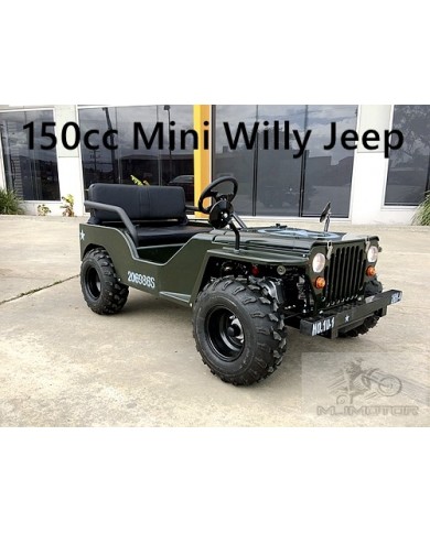 2017 150cc Mini Willy Jeep Replica 2WD Semi Auto Golf Cart Twin Seat Kids Adults