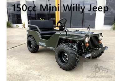 2017 150cc Mini Willy Jeep Replica 2WD Semi Auto Golf Cart Twin Seat Kids Adults