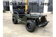 2017 150cc Mini Willy Jeep Replica 2WD Semi Auto Golf Cart Twin Seat Kids Adults