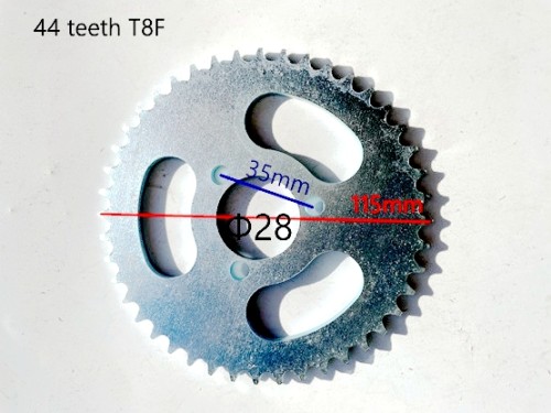 44 Teeth T8F Rear Back Chain Sprocket Cog PIT PRO TRAIL QUAD ATV KART