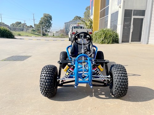 OFFROAD 9HP 270CC GO KART SINGLE SEAT ADULT BUGGY QUAD ATV SUSPENSION WET CLUTCH BLUE