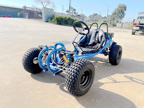 OFFROAD 9HP 270CC GO KART SINGLE SEAT ADULT BUGGY QUAD ATV SUSPENSION WET CLUTCH BLUE