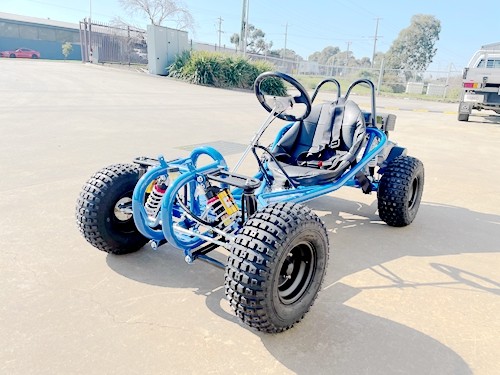 OFFROAD 9HP 270CC GO KART SINGLE SEAT ADULT BUGGY QUAD ATV SUSPENSION WET CLUTCH BLUE