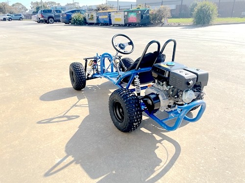 OFFROAD 9HP 270CC GO KART SINGLE SEAT ADULT BUGGY QUAD ATV SUSPENSION WET CLUTCH BLUE
