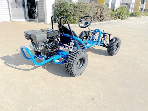 OFFROAD 9HP 270CC GO KART SINGLE SEAT ADULT BUGGY QUAD ATV SUSPENSION WET CLUTCH BLUE