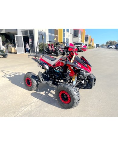 125CC ATV Sport Quad Dirt Bike 4 Wheel Buggy Go kart Rear Rack Semi Auto 3+1 Ranger red