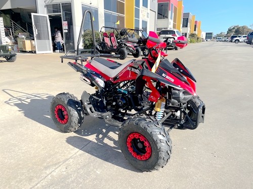125CC ATV Sport Quad Dirt Bike 4 Wheel Buggy Go kart Rear Rack Semi Auto 3+1 Ranger red