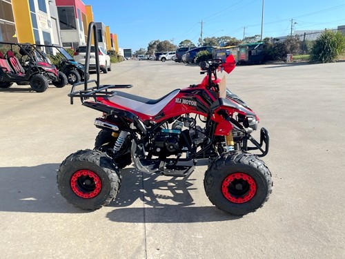 125CC ATV Sport Quad Dirt Bike 4 Wheel Buggy Go kart Rear Rack Semi Auto 3+1 Ranger red