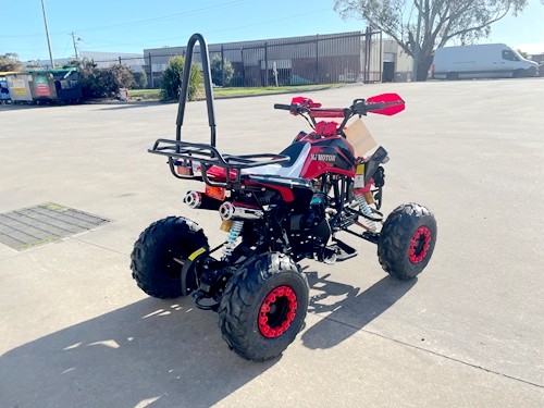 125CC ATV Sport Quad Dirt Bike 4 Wheel Buggy Go kart Rear Rack Semi Auto 3+1 Ranger red