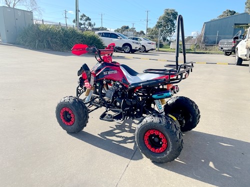 125CC ATV Sport Quad Dirt Bike 4 Wheel Buggy Go kart Rear Rack Semi Auto 3+1 Ranger red