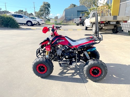 125CC ATV Sport Quad Dirt Bike 4 Wheel Buggy Go kart Rear Rack Semi Auto 3+1 Ranger red