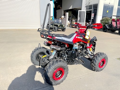 125CC ATV Sport Quad Dirt Bike 4 Wheel Buggy Go kart Rear Rack Semi Auto 3+1 Ranger red