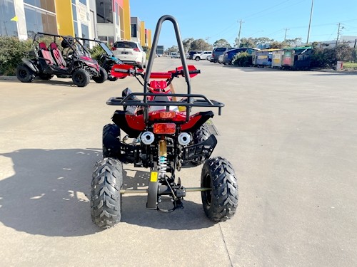 125CC ATV Sport Quad Dirt Bike 4 Wheel Buggy Go kart Rear Rack Semi Auto 3+1 Ranger red