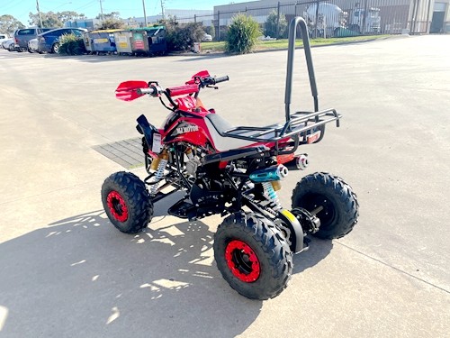 125CC ATV Sport Quad Dirt Bike 4 Wheel Buggy Go kart Rear Rack Semi Auto 3+1 Ranger red