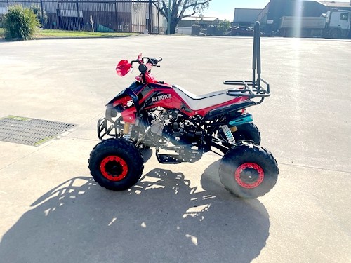 125CC ATV Sport Quad Dirt Bike 4 Wheel Buggy Go kart Rear Rack Semi Auto 3+1 Ranger red