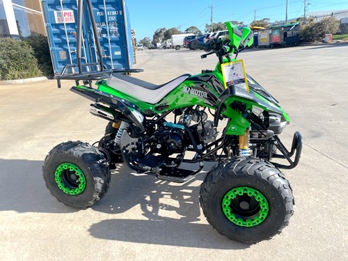 125CC ATV Sport Quad Dirt Bike 4 Wheel Buggy Go kart Rear Rack Semi Auto 3+1 RANGER GREEN