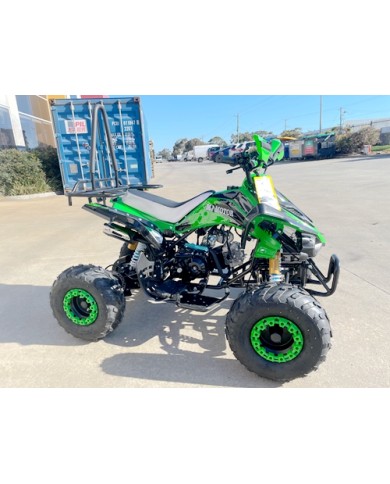 125CC ATV Sport Quad Dirt Bike 4 Wheel Buggy Go kart Rear Rack Semi Auto 3+1 RANGER GREEN
