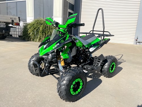125CC ATV Sport Quad Dirt Bike 4 Wheel Buggy Go kart Rear Rack Semi Auto 3+1 RANGER GREEN