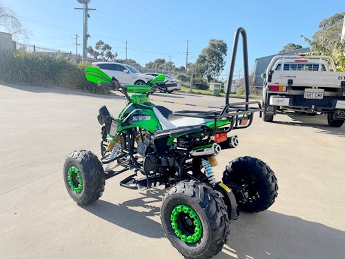 125CC ATV Sport Quad Dirt Bike 4 Wheel Buggy Go kart Rear Rack Semi Auto 3+1 RANGER GREEN