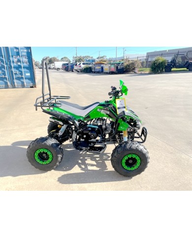 125CC ATV Sport Quad Dirt Bike 4 Wheel Buggy Go kart Rear Rack Semi Auto 3+1 RANGER GREEN