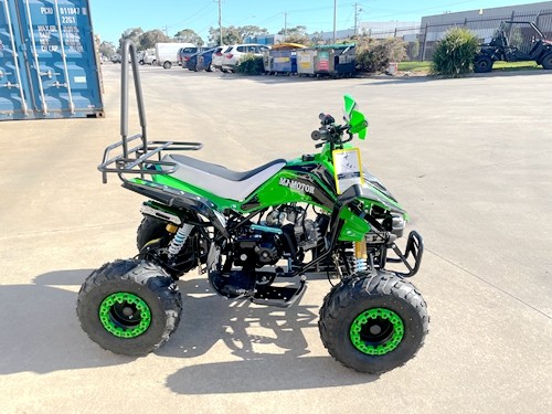 125CC ATV Sport Quad Dirt Bike 4 Wheel Buggy Go kart Rear Rack Semi Auto 3+1 RANGER GREEN