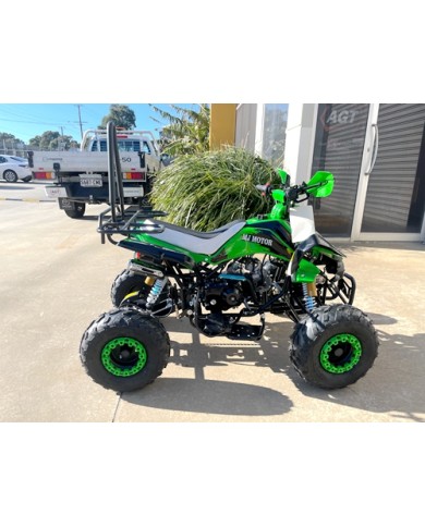 125CC ATV Sport Quad Dirt Bike 4 Wheel Buggy Go kart Rear Rack Semi Auto 3+1 RANGER GREEN