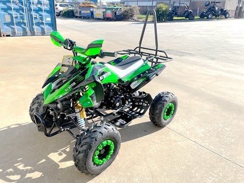 125CC ATV Sport Quad Dirt Bike 4 Wheel Buggy Go kart Rear Rack Semi Auto 3+1 RANGER GREEN