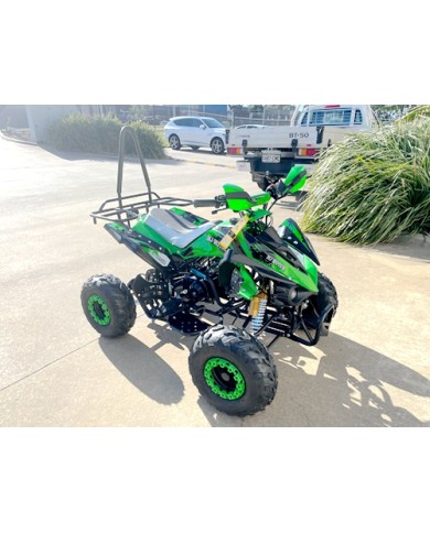 125CC ATV Sport Quad Dirt Bike 4 Wheel Buggy Go kart Rear Rack Semi Auto 3+1 RANGER GREEN