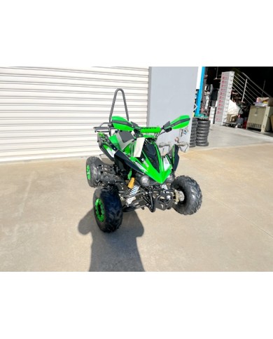 125CC ATV Sport Quad Dirt Bike 4 Wheel Buggy Go kart Rear Rack Semi Auto 3+1 RANGER GREEN