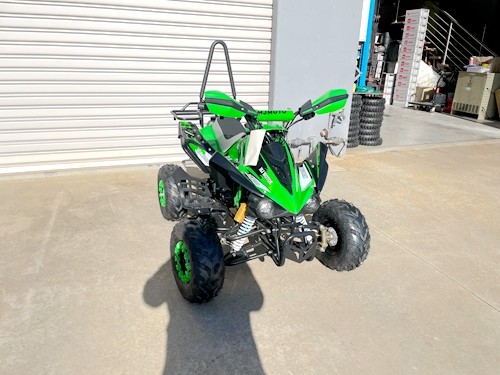 125CC ATV Sport Quad Dirt Bike 4 Wheel Buggy Go kart Rear Rack Semi Auto 3+1 RANGER GREEN