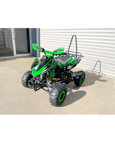 125CC ATV Sport Quad Dirt Bike 4 Wheel Buggy Go kart Rear Rack Semi Auto 3+1 RANGER GREEN