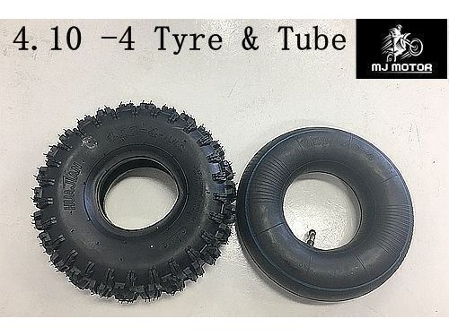 3.50 / 4.10 - 4" inch Tyre Tire + Tube 47cc 49cc Mini Quad Dirt Bike ATV