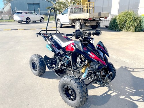 125CC ATV Sport Quad Dirt Bike 4 Wheel Buggy Go kart Rear Rack Semi Auto 3+1 Ranger Black