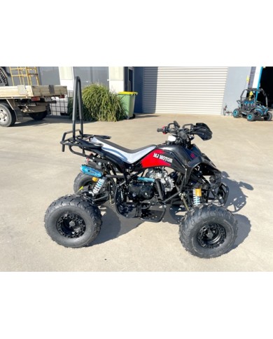125CC ATV Sport Quad Dirt Bike 4 Wheel Buggy Go kart Rear Rack Semi Auto 3+1 Ranger Black