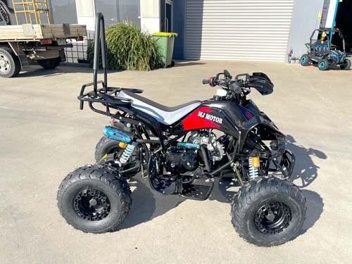 125CC ATV Sport Quad Dirt Bike 4 Wheel Buggy Go kart Rear Rack Semi Auto 3+1 Ranger Black