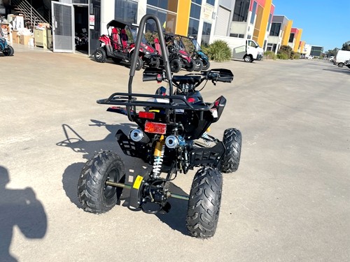 125CC ATV Sport Quad Dirt Bike 4 Wheel Buggy Go kart Rear Rack Semi Auto 3+1 Ranger Black