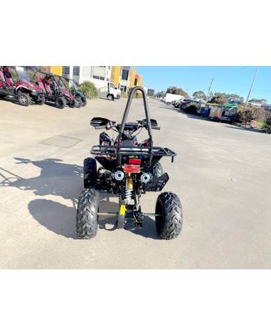 125CC ATV Sport Quad Dirt Bike 4 Wheel Buggy Go kart Rear Rack Semi Auto 3+1 Ranger Black
