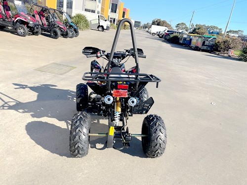 125CC ATV Sport Quad Dirt Bike 4 Wheel Buggy Go kart Rear Rack Semi Auto 3+1 Ranger Black