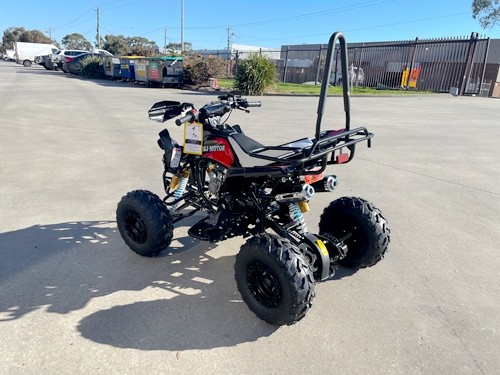 125CC ATV Sport Quad Dirt Bike 4 Wheel Buggy Go kart Rear Rack Semi Auto 3+1 Ranger Black
