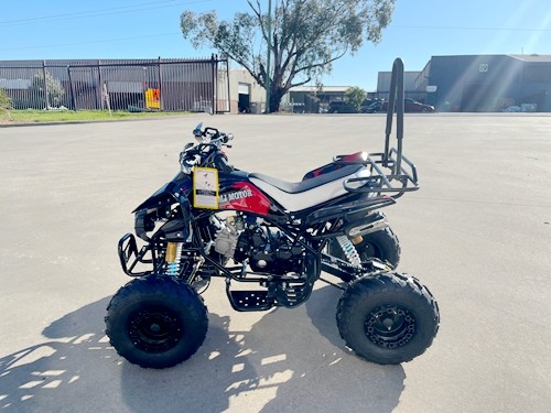 125CC ATV Sport Quad Dirt Bike 4 Wheel Buggy Go kart Rear Rack Semi Auto 3+1 Ranger Black