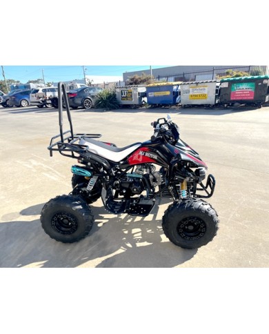 125CC ATV Sport Quad Dirt Bike 4 Wheel Buggy Go kart Rear Rack Semi Auto 3+1 Ranger Black