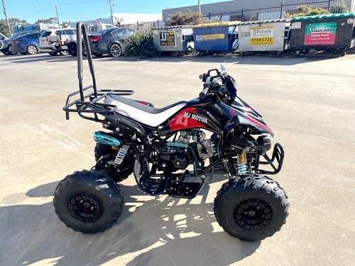 125CC ATV Sport Quad Dirt Bike 4 Wheel Buggy Go kart Rear Rack Semi Auto 3+1 Ranger Black