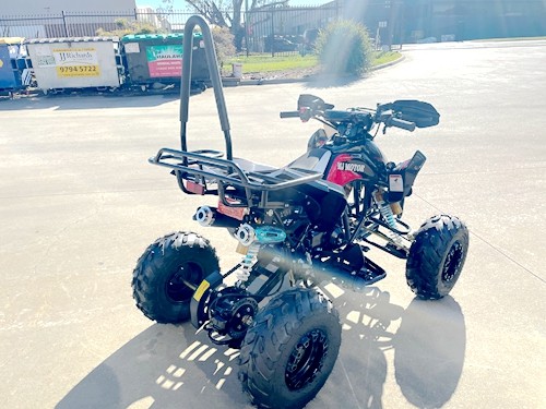 125CC ATV Sport Quad Dirt Bike 4 Wheel Buggy Go kart Rear Rack Semi Auto 3+1 Ranger Black