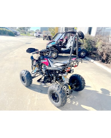 125CC ATV Sport Quad Dirt Bike 4 Wheel Buggy Go kart Rear Rack Semi Auto 3+1 Ranger Black